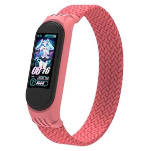Ремінець для фітнес-браслету Armorstandart Braided Solo Loop for Xiaomi Mi Band 7/6/5/4 Pink size M (ARM58767)