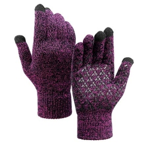 Рукавички для сенсорних екранів Armorstandart Melange Purple/Black size L (ARM59868)