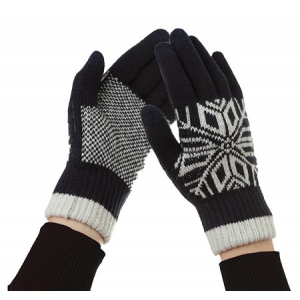 Рукавички для сенсорних екранів Armorstandart Touch Gloves Snowflake с орнаментом Blue (ARM59994)