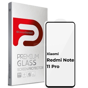 Захисне скло для смартфону Armorstandart Full Glue for Xiaomi Redmi Note 11 Pro Black (ARM62779)