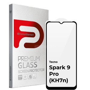 Захисне скло для смартфону Armorstandart Full Glue for TECNO Spark 9 Pro (KH7n) Black (ARM64651)