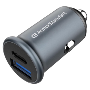 Автомобільний зарядний пристрій Armorstandart 20W Type-C+USB Grey (ARM65439)