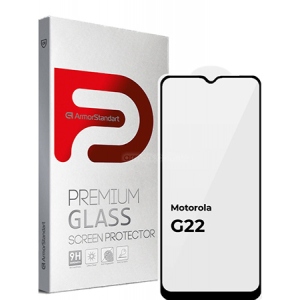 Захисне скло для смартфону Armorstandart Full Glue for Motorola G22 Black (ARM65483)
