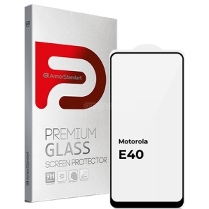 Захисне скло для смартфону Armorstandart Full Glue for Motorola E40 Black (ARM65499)