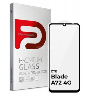 Захисне скло для смартфону Armorstandart Full Glue for ZTE Blade A72 4G Black (ARM65503)