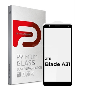 Захисне скло для смартфона Armorstandart Full Glue for ZTE Blade A31 Black (ARM65504)