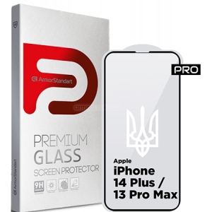 Захисне скло для смартфону Armorstandart Pro 3D LE for Apple iPhone 14 Plus/13 Pro Max Black (ARM65655)