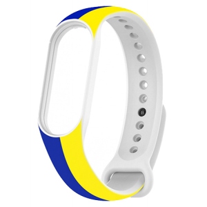Ремінець для фітнес-браслету Armorstandart for Xiaomi Mi Band 4/3 Blue - Yellow (ARM65667)