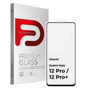 Захисне скло для смартфону Armorstandart Full Glue for Xiaomi Redmi Note 12 Pro/12 Pro+ Black (ARM65174)