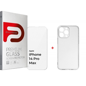 Захисне скло для смартфону Armorstandart for Apple iPhone 14 Pro Max (Захисне скло Clear + Панель Air Series) (ARM66921)