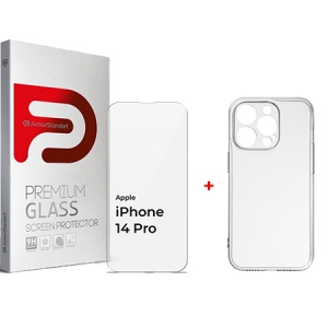 Захисне скло для смартфону Armorstandart for Apple iPhone 14 Pro (Захисне скло Clear + Панель Air Series) (ARM66922)