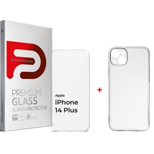 Захисне скло для смартфону Armorstandart for Apple iPhone 14 Plus (Захисне скло Clear + Панель Air Series) (ARM66924)