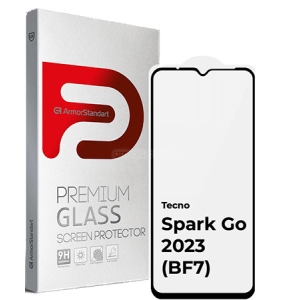 Захисне скло для смартфону Armorstandart Full Glue for TECNO Spark Go 2023 (BF7) Black (ARM67167)