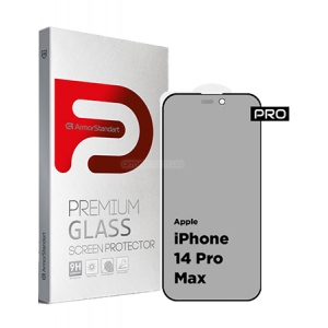 Захисне скло для смартфону Armorstandart Pro Anti-spy Matte for Apple iPhone 14 Pro Max Black (ARM68605)