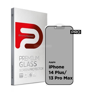 Захисне скло для смартфону Armorstandart Pro Anti-spy Matte for Apple iPhone 14 Plus/13 Pro Max Black (ARM68606)
