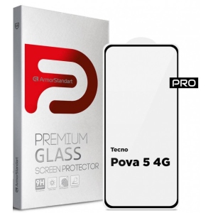 Захисне скло для смартфону Armorstandart Pro for Tecno Pova 5 4G Black (ARM68938)
