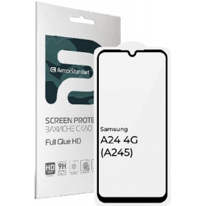 Захисне скло для смартфону Armorstandart Full Glue HD for Samsung A24 4G (A245) Black (ARM68005)