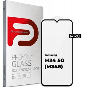 Захисне скло для смартфону Armorstandart Pro for Samsung M34 5G (M346) Black (ARM69578)