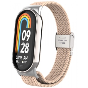 Ремінець для фітнес-браслету Armorstandart Braided Solo Loop for Xiaomi Mi Band 8 Pink Sand (ARM69930)