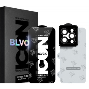 Захисне скло для смартфону Armorstandart Supreme Set Black Icon для Apple iPhone 15 Pro Max (ARM74188)