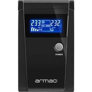 Джерело безперебійного живлення Armac 650VA/390W,2хFrench.,USB-B LED Metal case (O/650E/LCD)