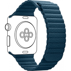 Ремінець для смарт-годинника Armorstandart Leather Loop for Apple Watch All Series 38/40/41mm Blue (ARM51669)