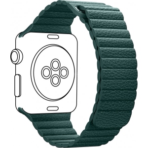 Ремінець для смарт-годинника Armorstandart Leather Loop for Apple Watch All Series 38/40/41mm Forest Green (ARM53317)