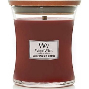 Свічка скло Woodwick Medium Smoked Walnut & Maple (Копчений горіх і клен) 275г (1694648E)