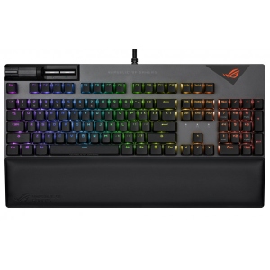 Клавіатура дротова ігрова Asus ROG Strix Flare II LED 104key NX Red USB US Black/Grey