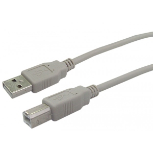 Кабель USB type A - USB type B Assmann USB 2.0 (AM/BM) 1.8m Beige (AK-300102-018-E)