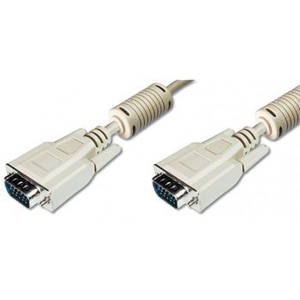 Кабель Assmann VGA (HDDB15M/M) 15m Ferrite Beige (AK-310103-150-E)