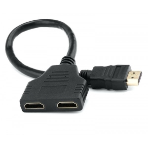 Кабель HDMI Atcom HDMI-2xHDMI 0.1m Black (10901)