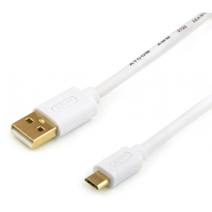 Кабель Atcom USB 2.0 AM/microUSB 0.8m White (16123)