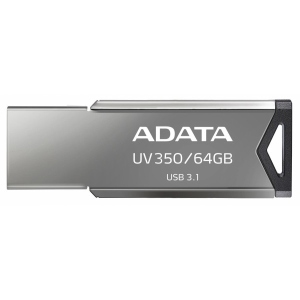 Флеш USB ADATA UV350 64GB USB 3.1 Metal Black (AUV350-64G-RBK)