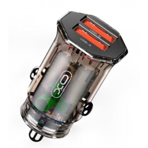 Автомобільний зарядний пристрій XO 2USB 2.4A Black/Brown (XO-CC49)