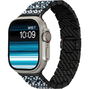Ремінець для смарт-годинника Pitaka Carbon Band Dreamland Mosaic for Apple Watch 49/45/44mm (AWB2303)