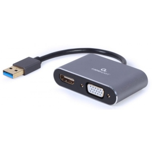 Перехідник Cablexpert USB-A на HDMI/VGA (A-USB3-HDMIVGA-01)