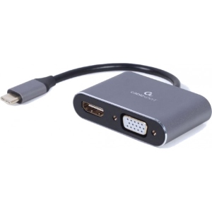 Перехідник Cablexpert USB-C - HDMI/VGA (A-USB3C-HDMIVGA-01)