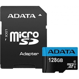 Карта пам'яті A-DATA microSDXC 128GB C10 UHS-I A1 + SD (AUSDX128GUICL10A1-RA1)