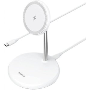 Зарядний пристрій Anker PowerWave Select Magnetic 2-in-1 Stand White (A2540G21)