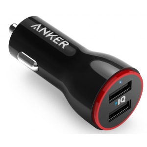 купити Автомобільний зарядний пристрій Anker PowerDrive 2 24W 2xUSB V3 Black (A2310G11)