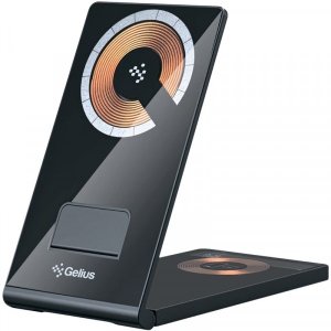 Бездротовий зарядний пристрій Gelius Incredible Series Union 3in1 15W Black (GP-WC010)