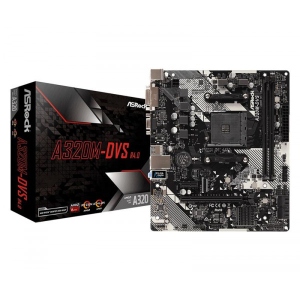Материнська плата ASRock AMD AM4 A320 2DDR4 DVI/VGA mATX (A320M-DVS R4.0)