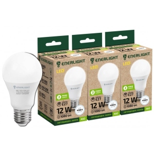 Лампочка світлодіодна Enerlight A60 12Вт 4100K E27, 3 шт.