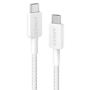 Перехідник Anker 322 USB-C to USB-C - 1.8m Nylon White (A81F6H21)