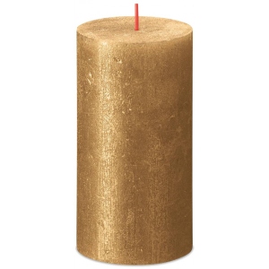 Свічка декоративна Bolsius Rustic Shimmer 130/68 золото купити в Києві