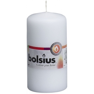 Свічка декоративна Bolsius Біла 120/60 Біла