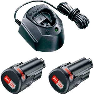 З/П до акумуляторної батареї для електроінструментів Bosch GAL 1210 CV + набор АКБ 12В, 1.5Ач (1.600.A01.L3E)