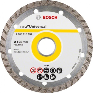 Диск шліфувальний по каменю Bosch ECO Univ.Turbo 125-22.23 (2.608.615.037)