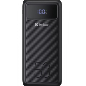 Батарея мобільна Sandberg PD 50000mAh 130W PD 3хUSB 3xType-C LED 2W (420-75)